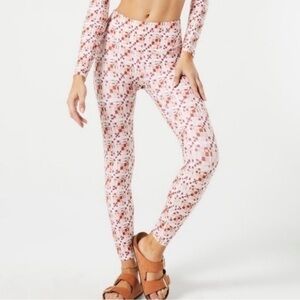 L*Space Hot to Trot Geometric Pink Mauve Patterned Leggings Large